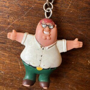 Family Guy Peter Griffin 2004 Bendable Keychain NJ Croce Co. Vintage Collecticle